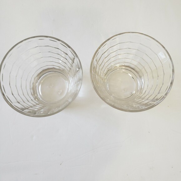 Crown Royal Whiskey Glass Low Ball Rocks Round Bottom Glass Etched Logo Set of 2 - Picture 5 of 6